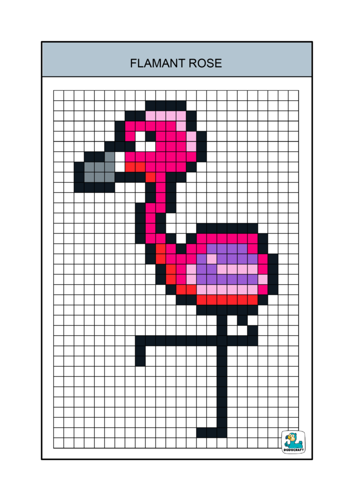 Flamant Rose pixel art dodocraft
