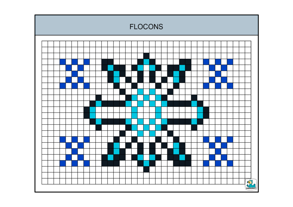 Pixel art flocon dodocraft