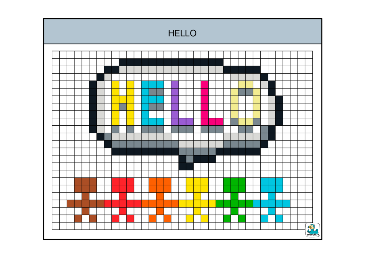 Hello Pixel Art Dodocraft - Dodocraft