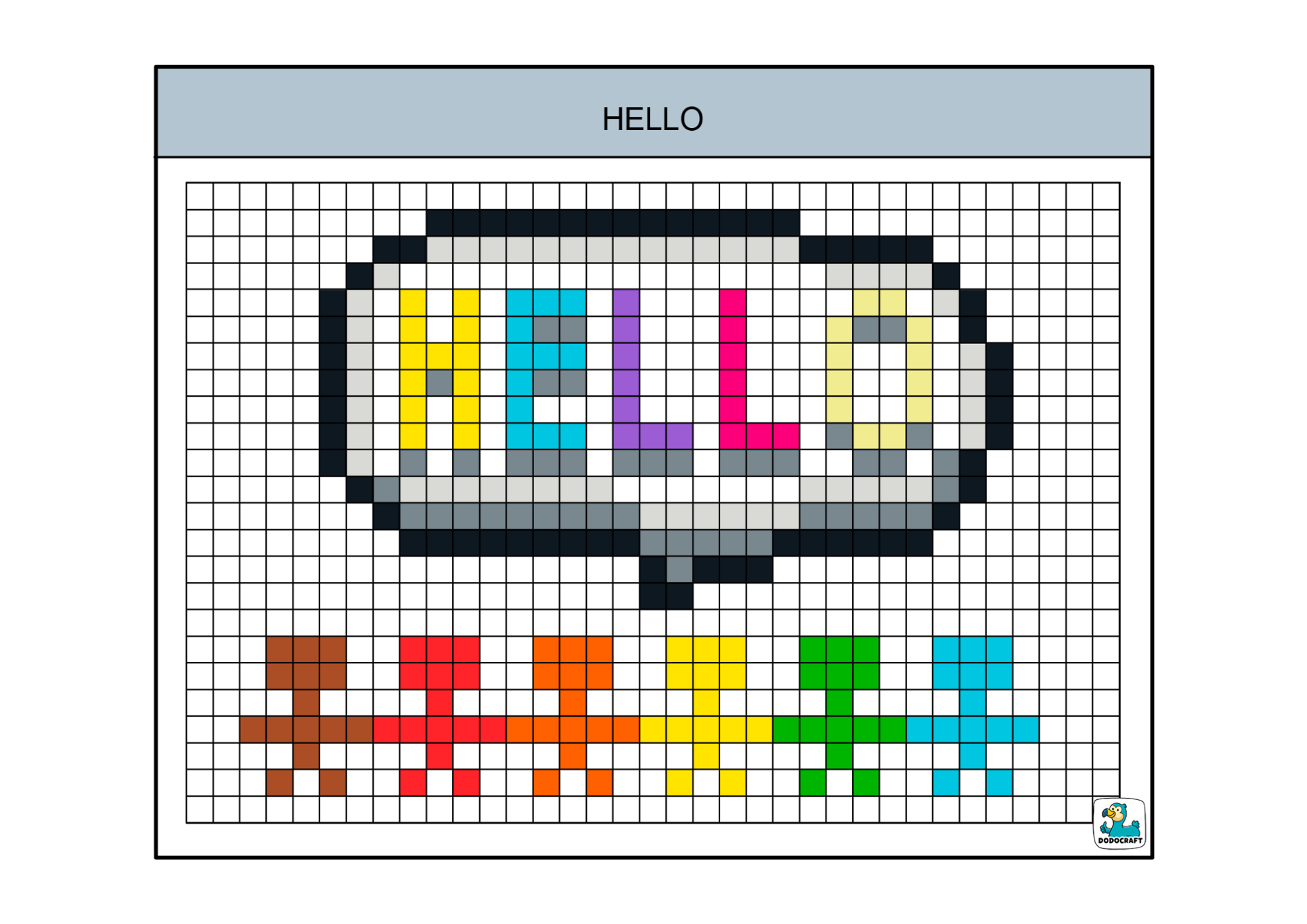 Helloworld Pixel Hello Pixel Art Dodocraft - Dodocraft