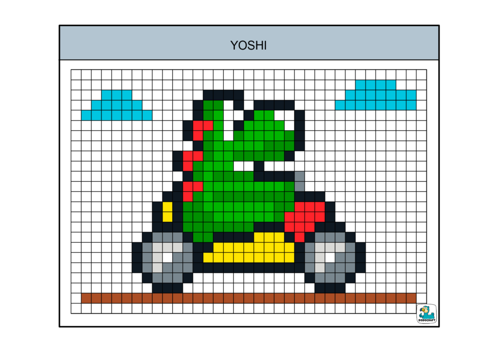 Yoshi pixel art dodocraft
