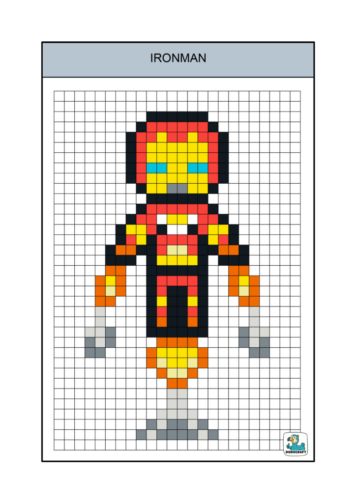 Ironman pixel art dodocraft