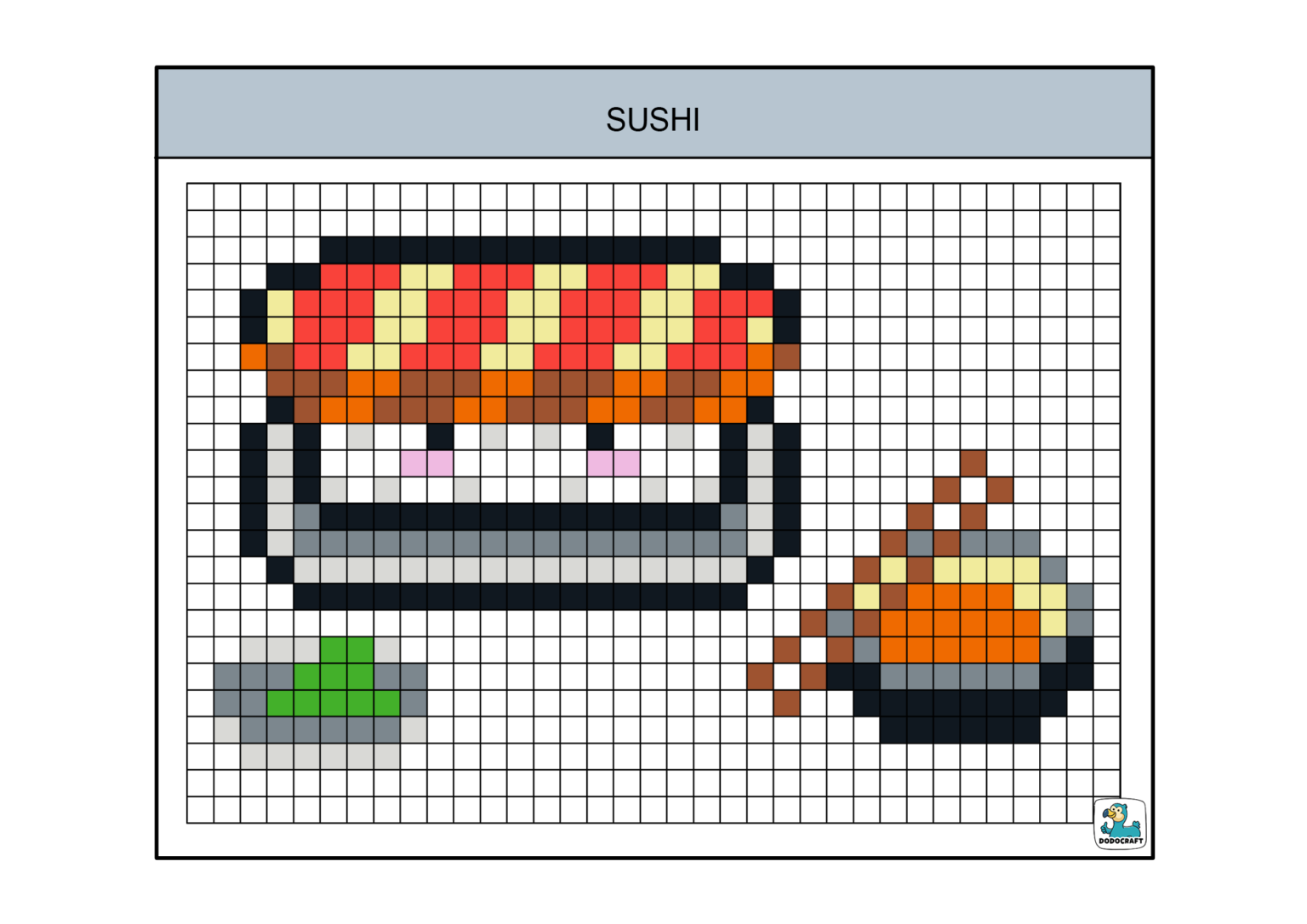 Sushi Pixel Art Dodocraft - Dodocraft