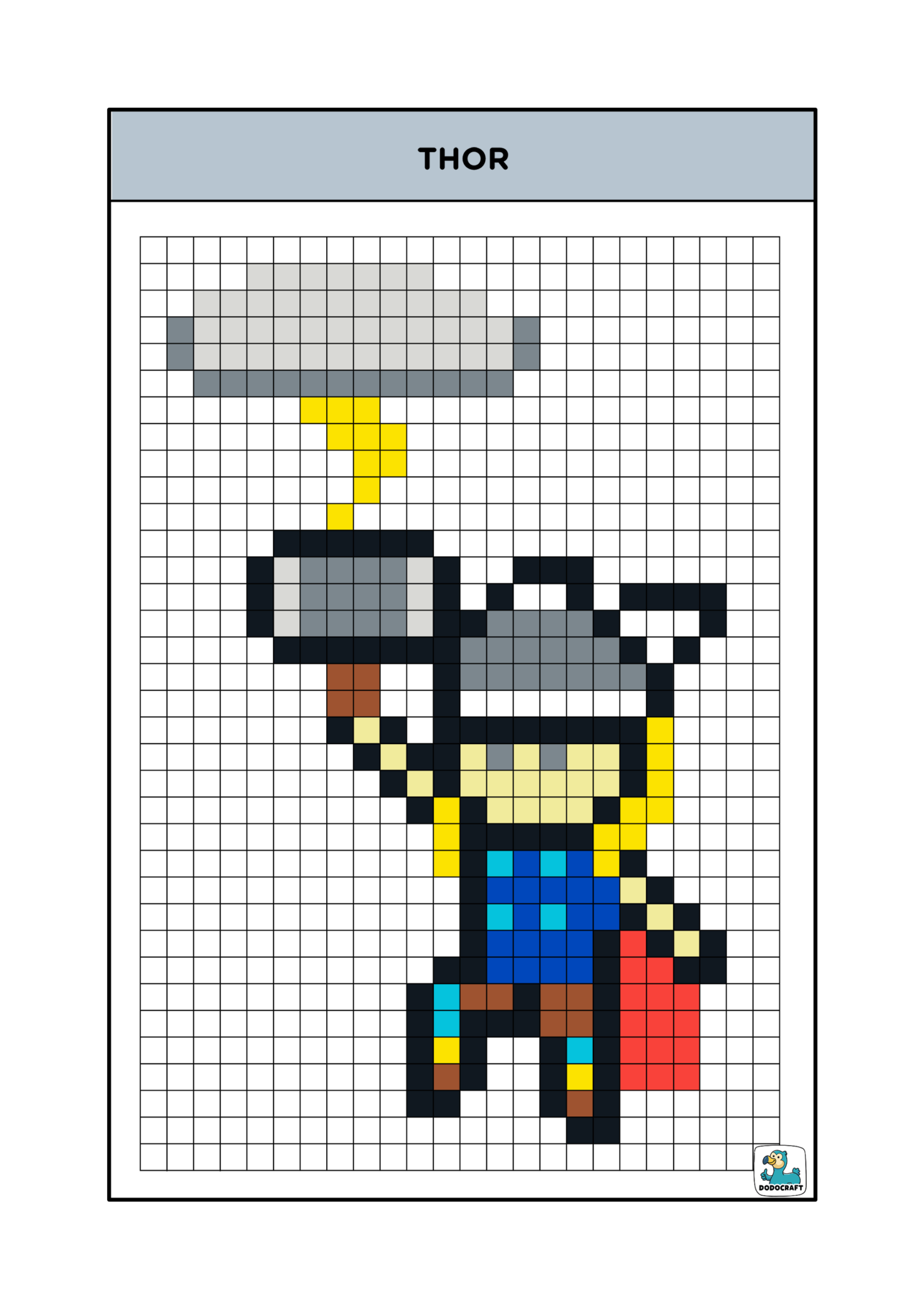 Thor Pixel Art Dodocraft - Dodocraft