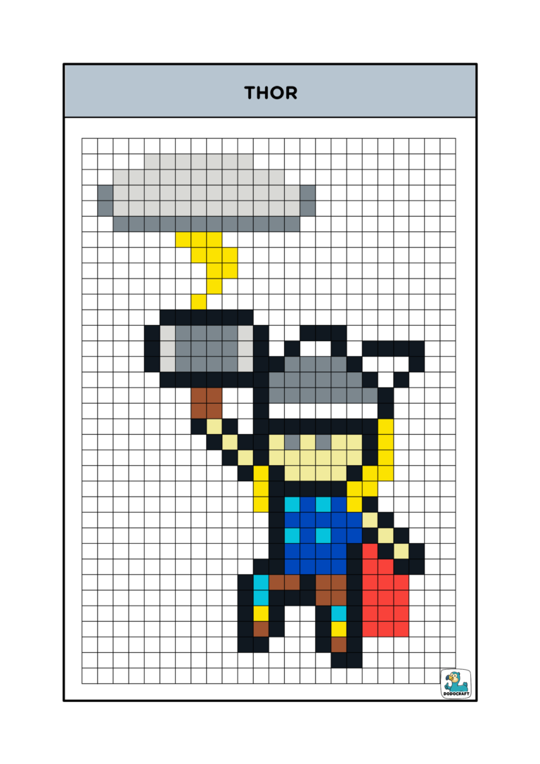 Thor Pixel Art Dodocraft - Dodocraft