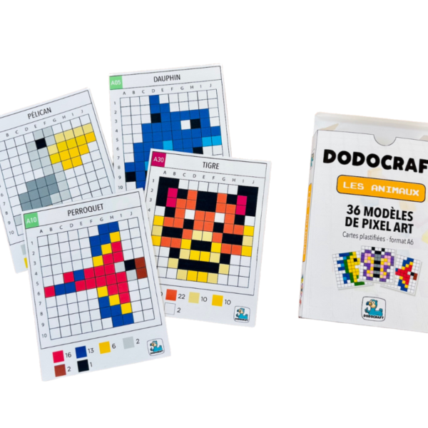 Cartes de Pixel Art - 36 modèles Animaux