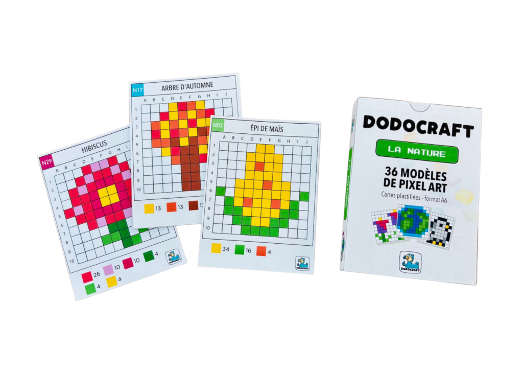 Cartes de Pixel Art – 36 modèles Nature