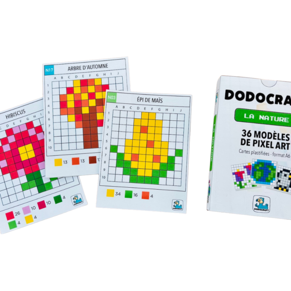 Cartes de Pixel Art - 36 modèles Nature