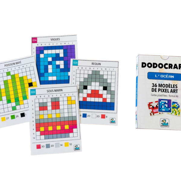 Cartes de Pixel Art - 36 modèles Océan