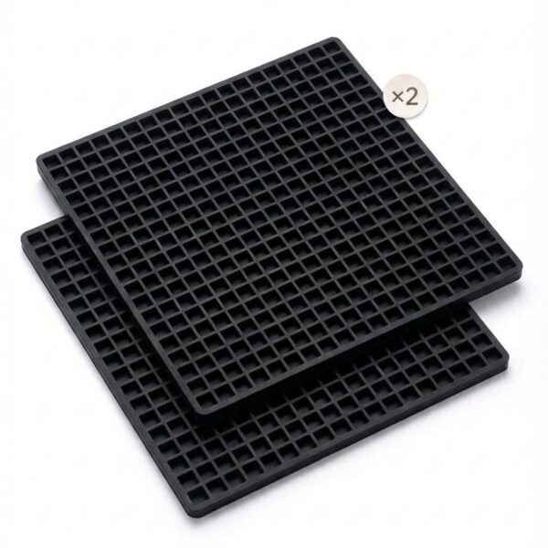 Pack 2 Grilles Noires 20x20