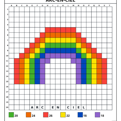 Arc-en-Ciel pixel art 20x20
