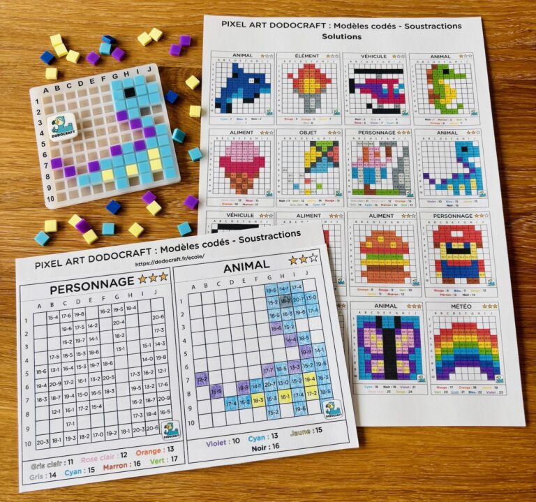 Pixel Art Codés Soustractions